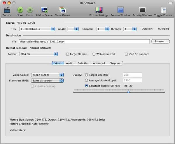 HandBrake　Mac